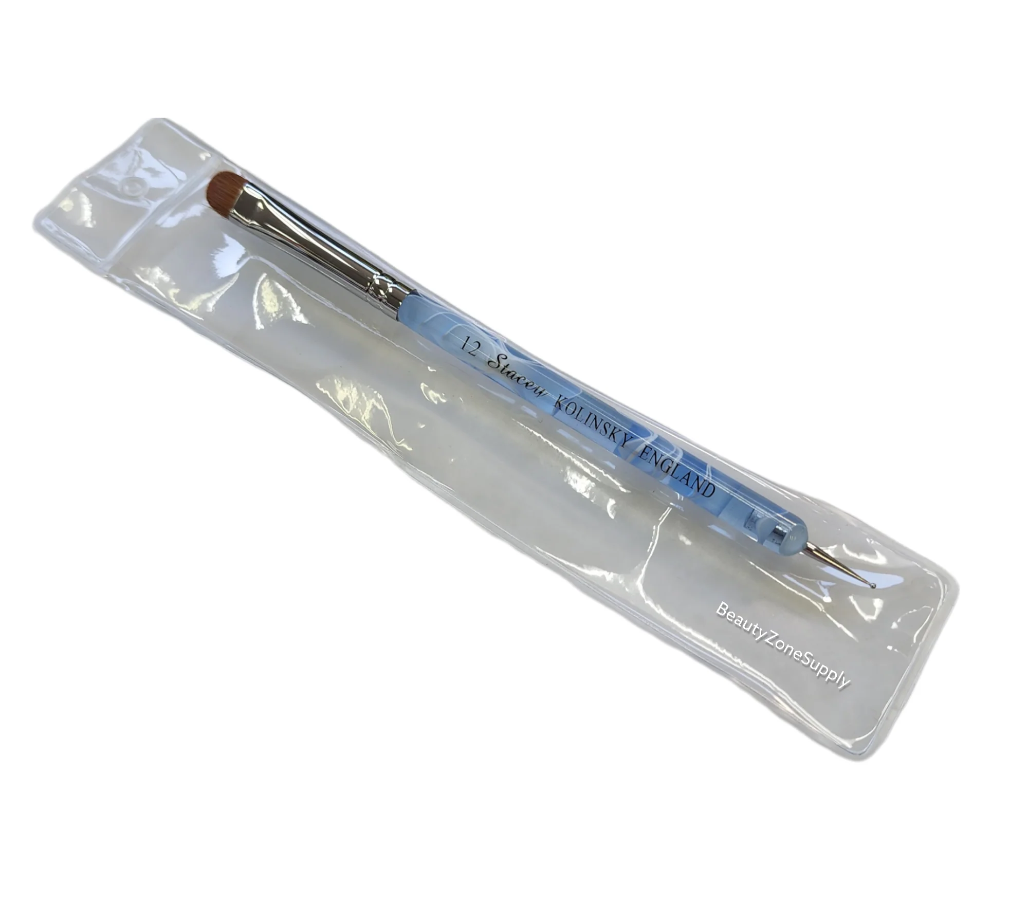 Stacey French Brush Kolinsky Blue Dotted England - Image 4