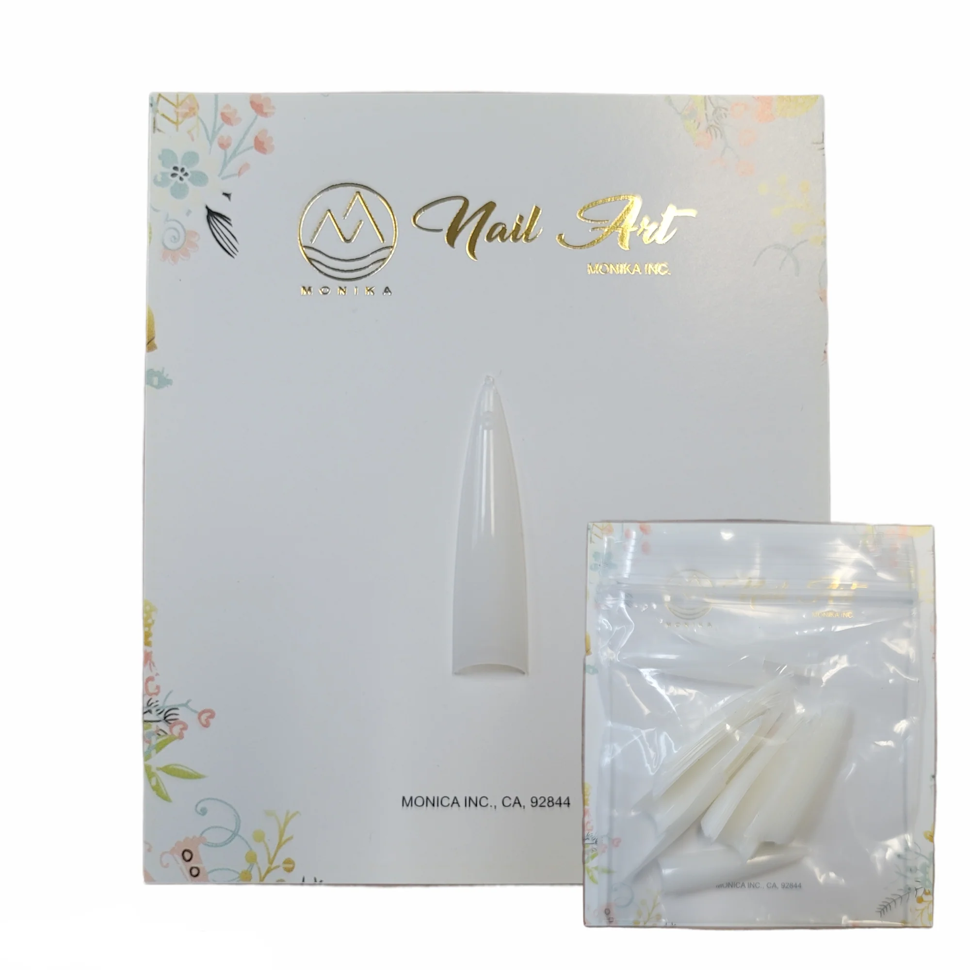 USN Stiletto Natural Nail Tips Refill – 50 Piece Bag - Image 6