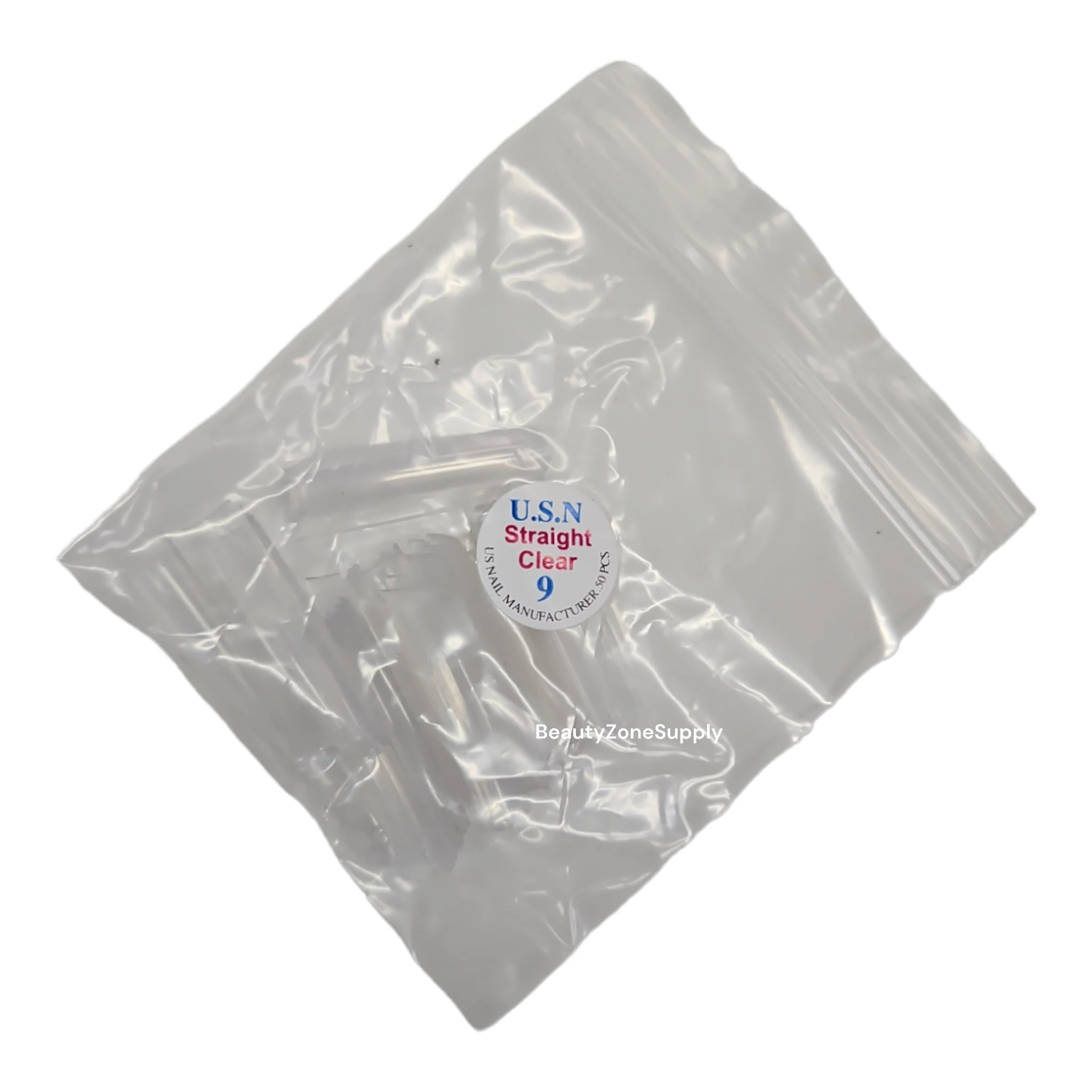 USN Straight Clear Nail Tips Refill – 50 Piece Bag - Image 11