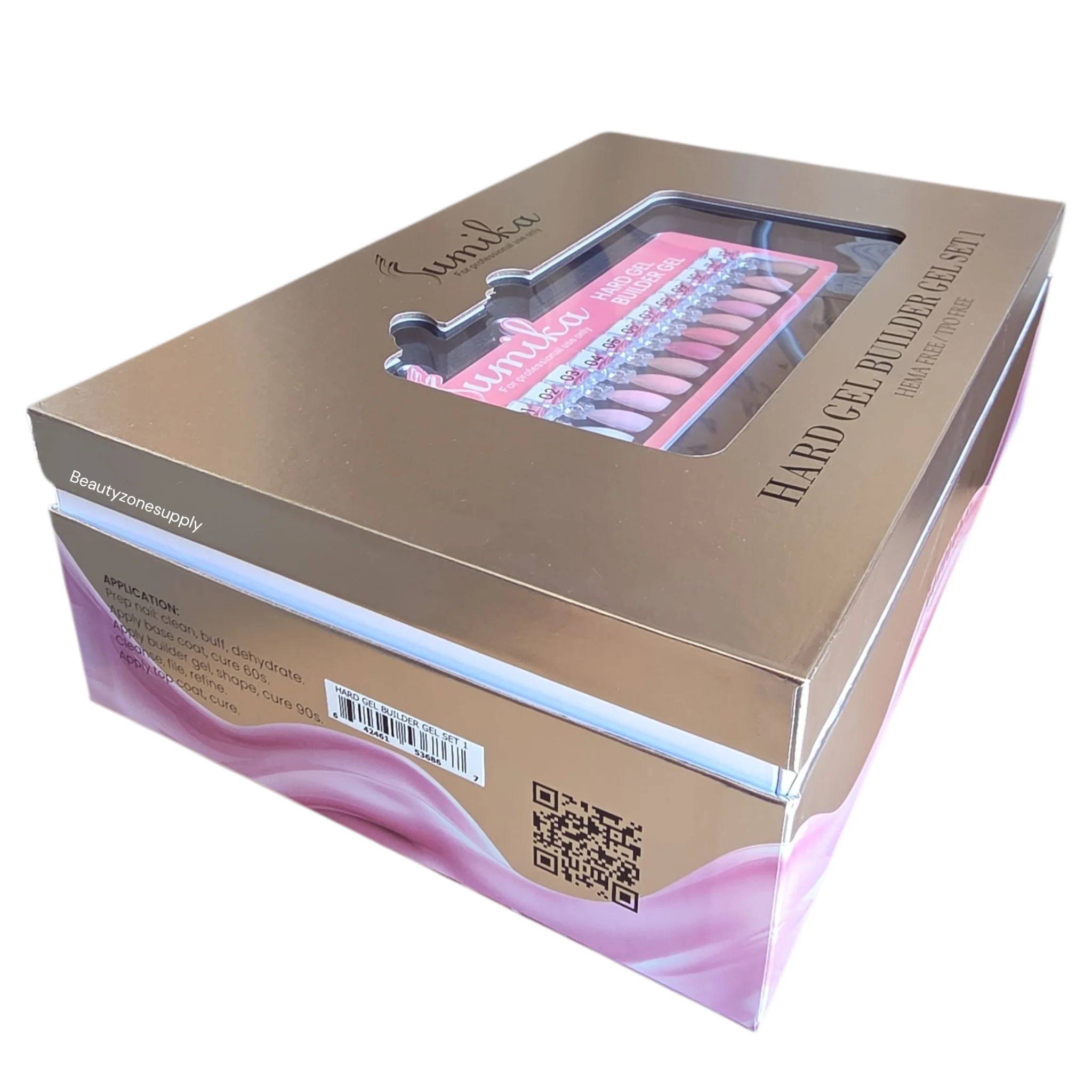 Sumika HEMA & TPO Free Builder Gel in Jar Set 01 12 Color Free Clear & Gel Brush - Image 4