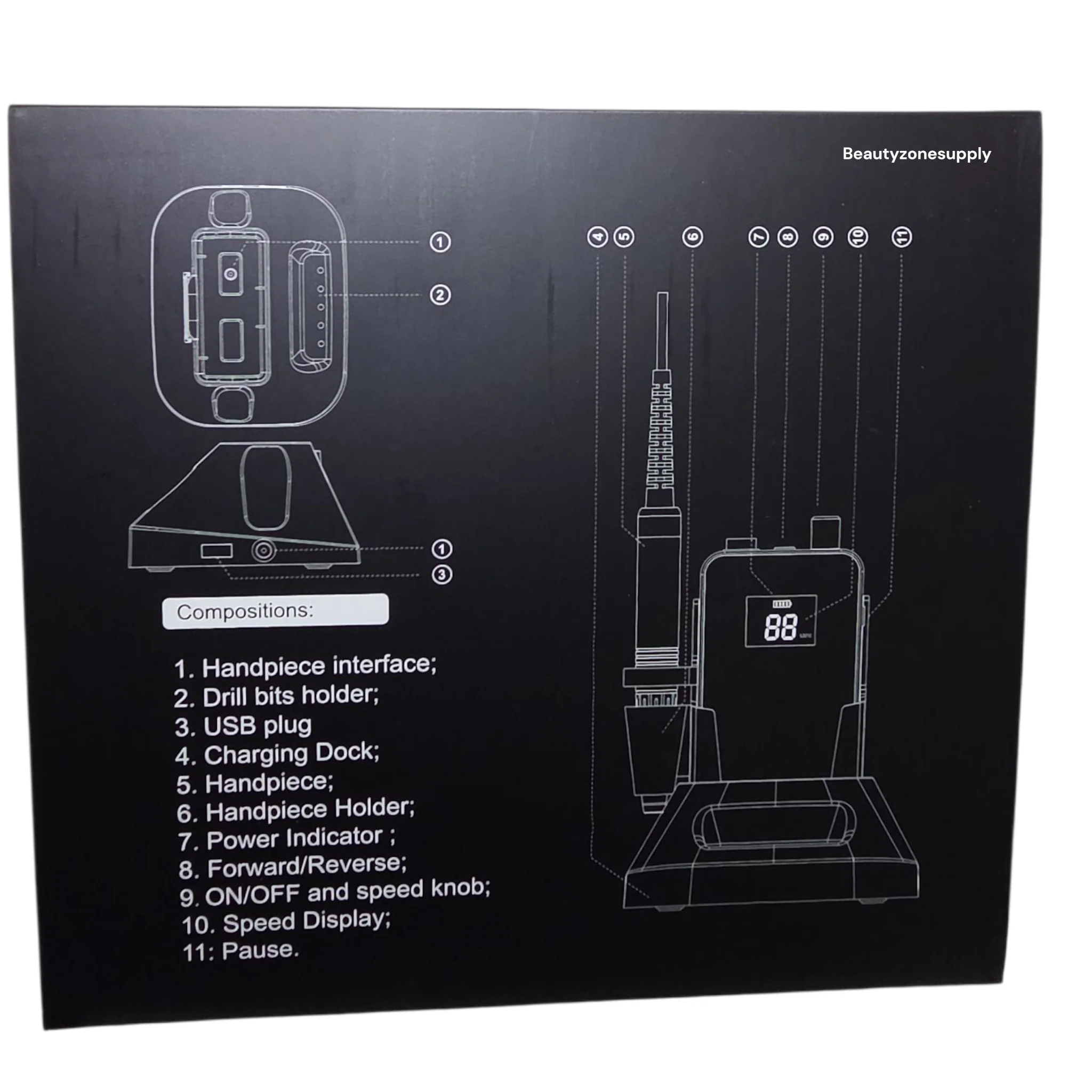 Sumika Rechargeable Nail E Drill Ultra Smooth 35k - Image 4