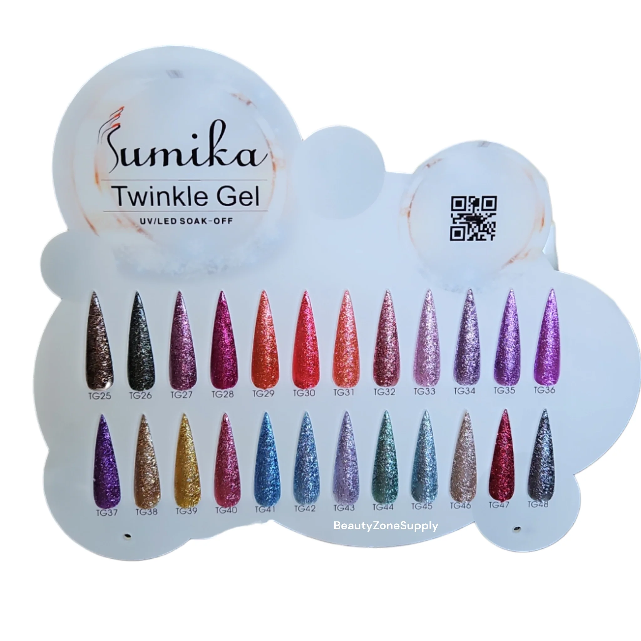 Sumika Soak off Gel Twinkle Gel .05 oz Set 2 - Image 2