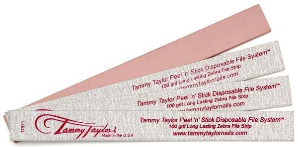 Tammy Taylor Nail File  Peel 'N' Stick Disposable Zebra File-100grit - 50 count - Image 2