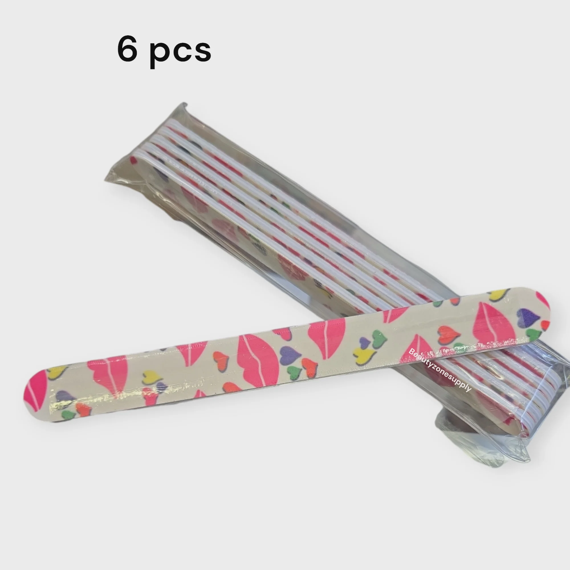 Tropical Shine Lips Nail File 180/240 Bag 6 pcs #707564 - Image 2