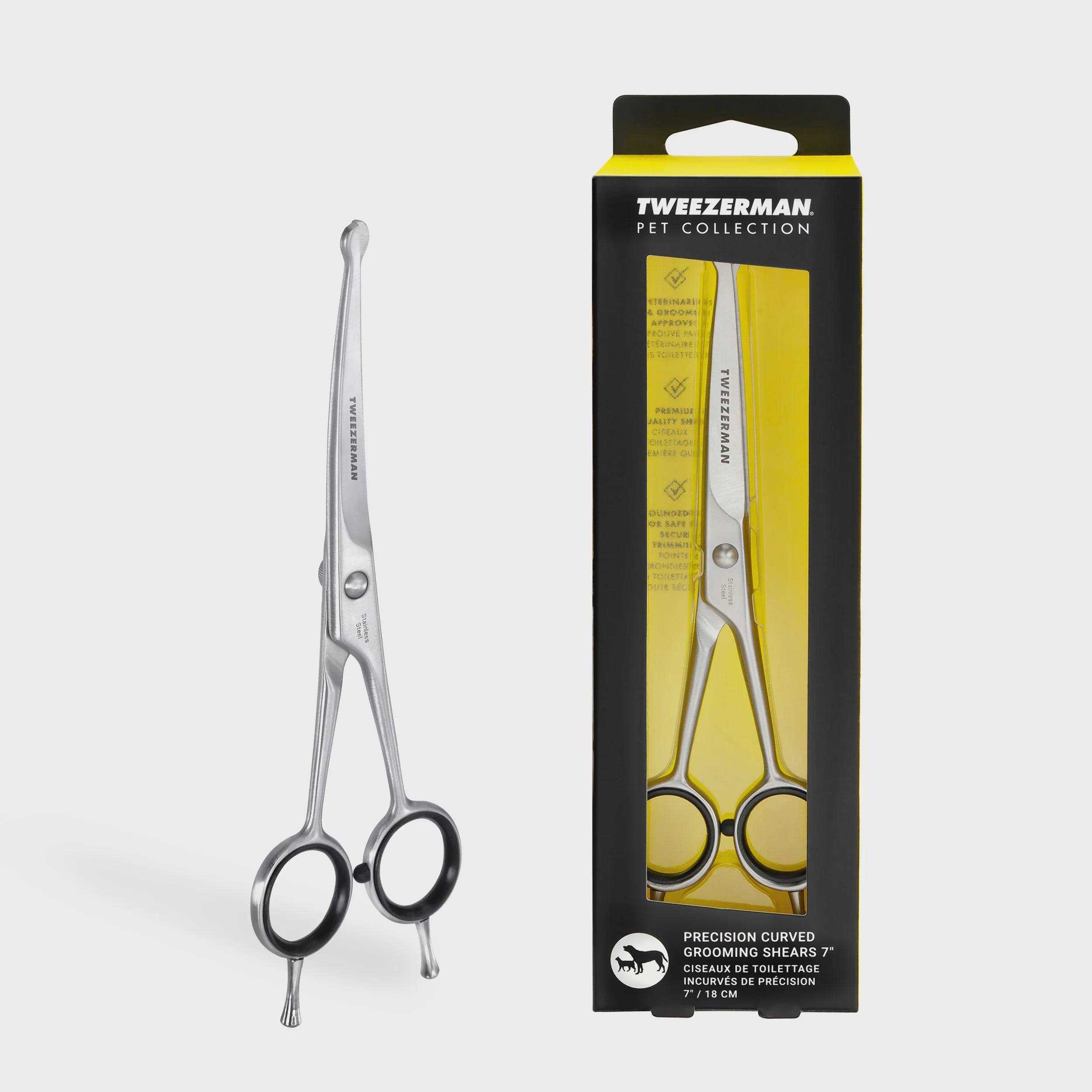 Tweezerman Pet Precision Curved Pet Grooming Shears 7 in #7100-PGC