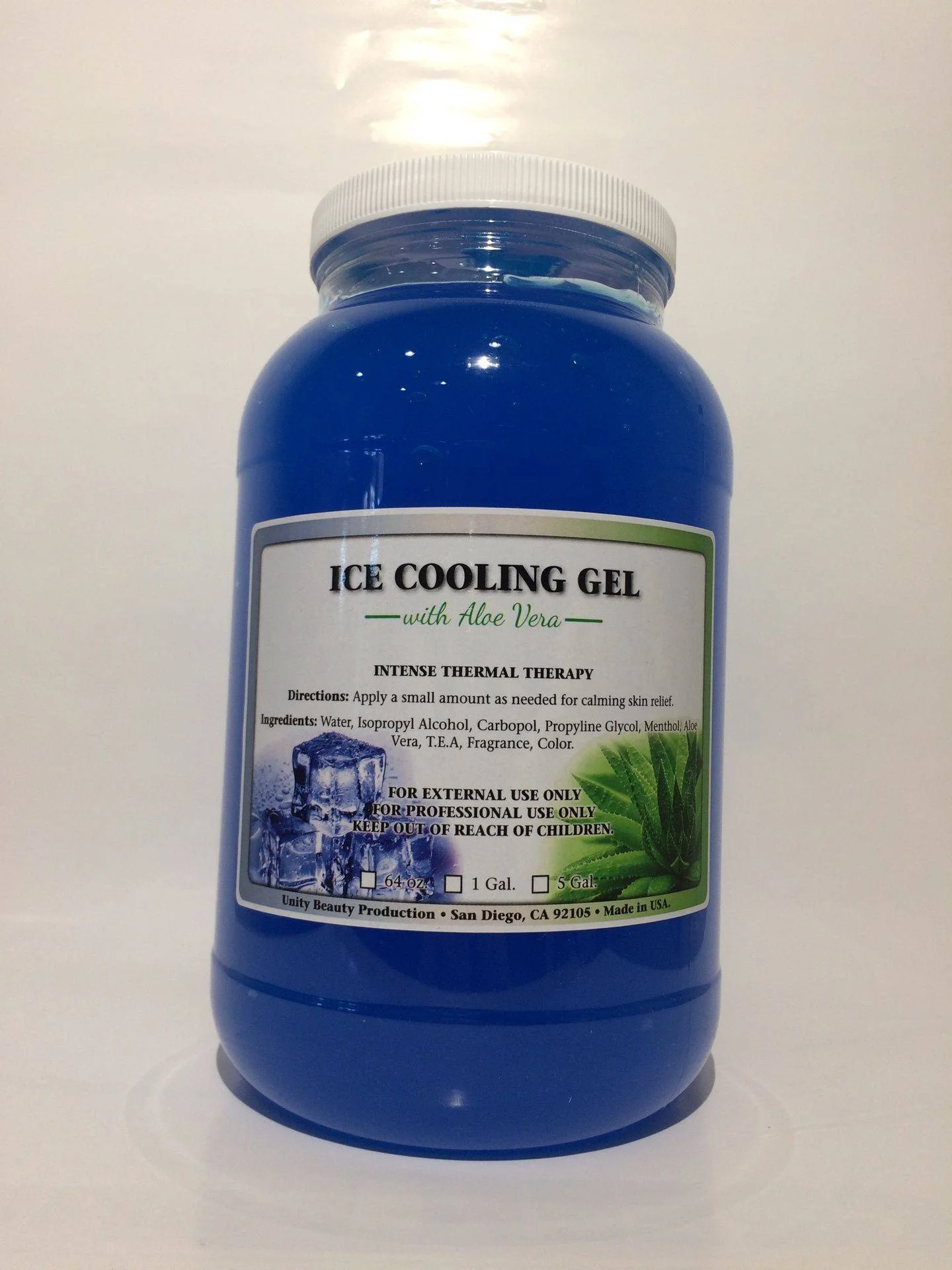 UNITY Ice Cooling Gel w/ Aloe Vera - case 4 gal - Image 3