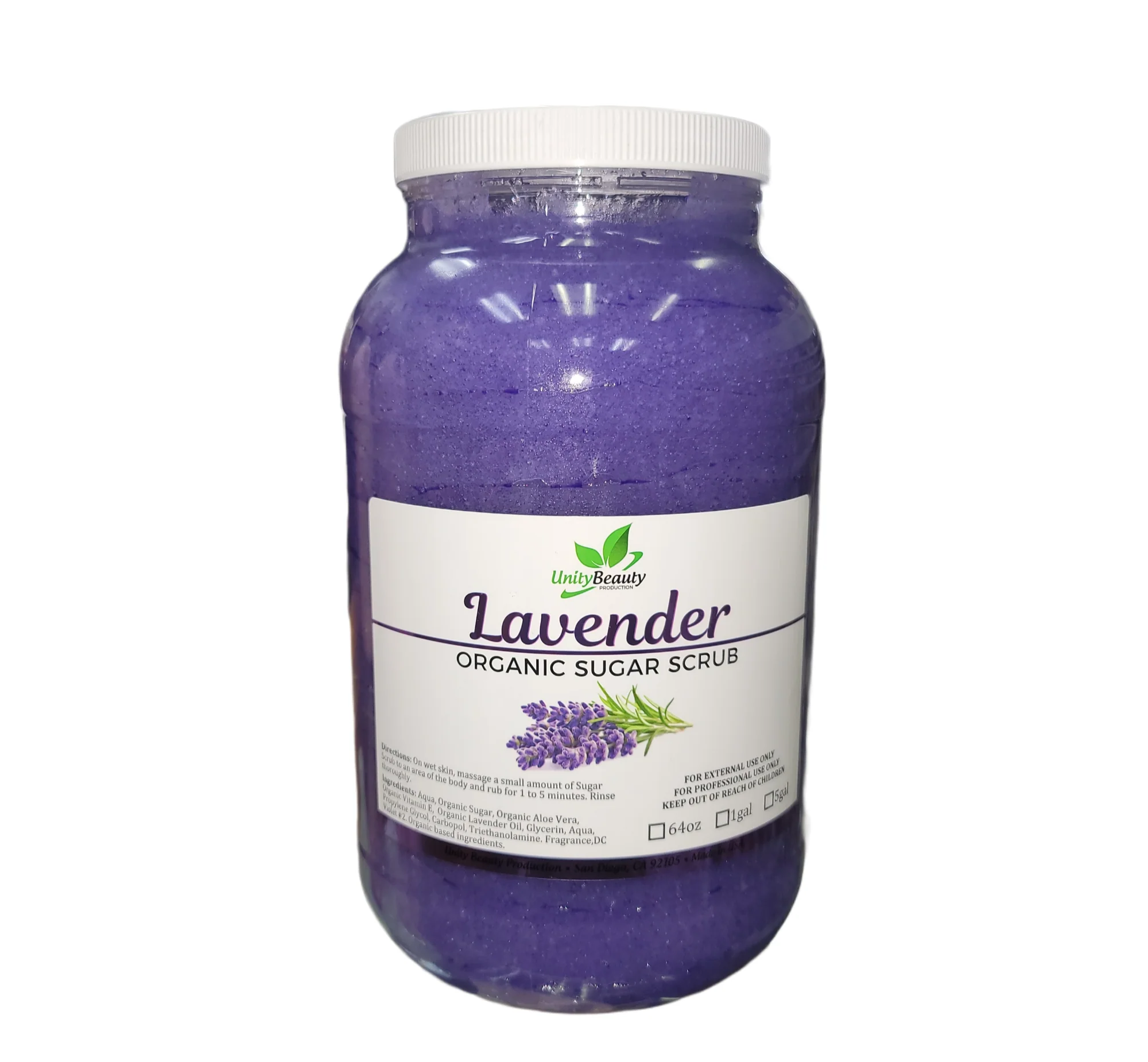 Unity Sugar Scrub Lavender Gallon - Image 2