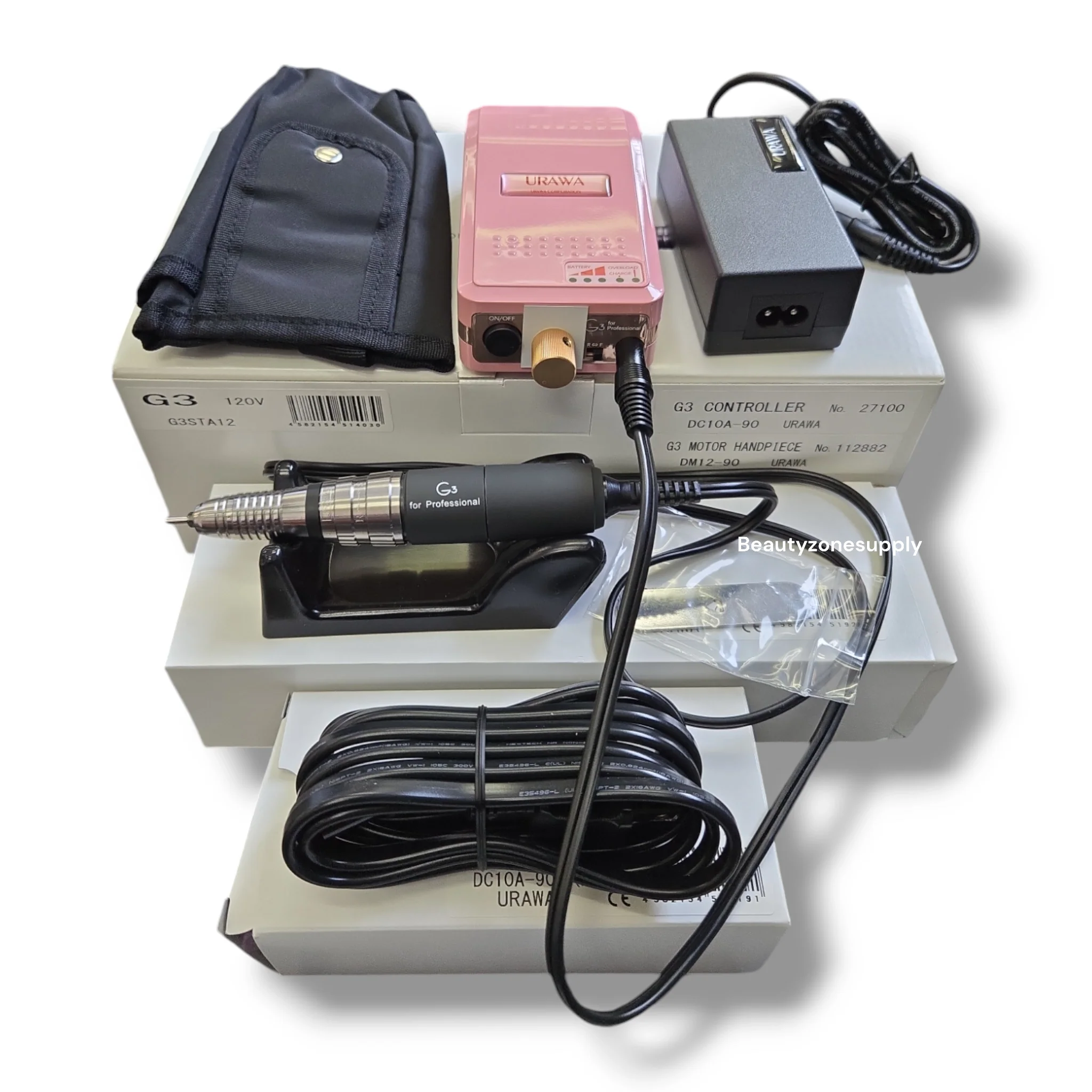 Urawa kupa Professional Portable Nail Drill G3 Pink