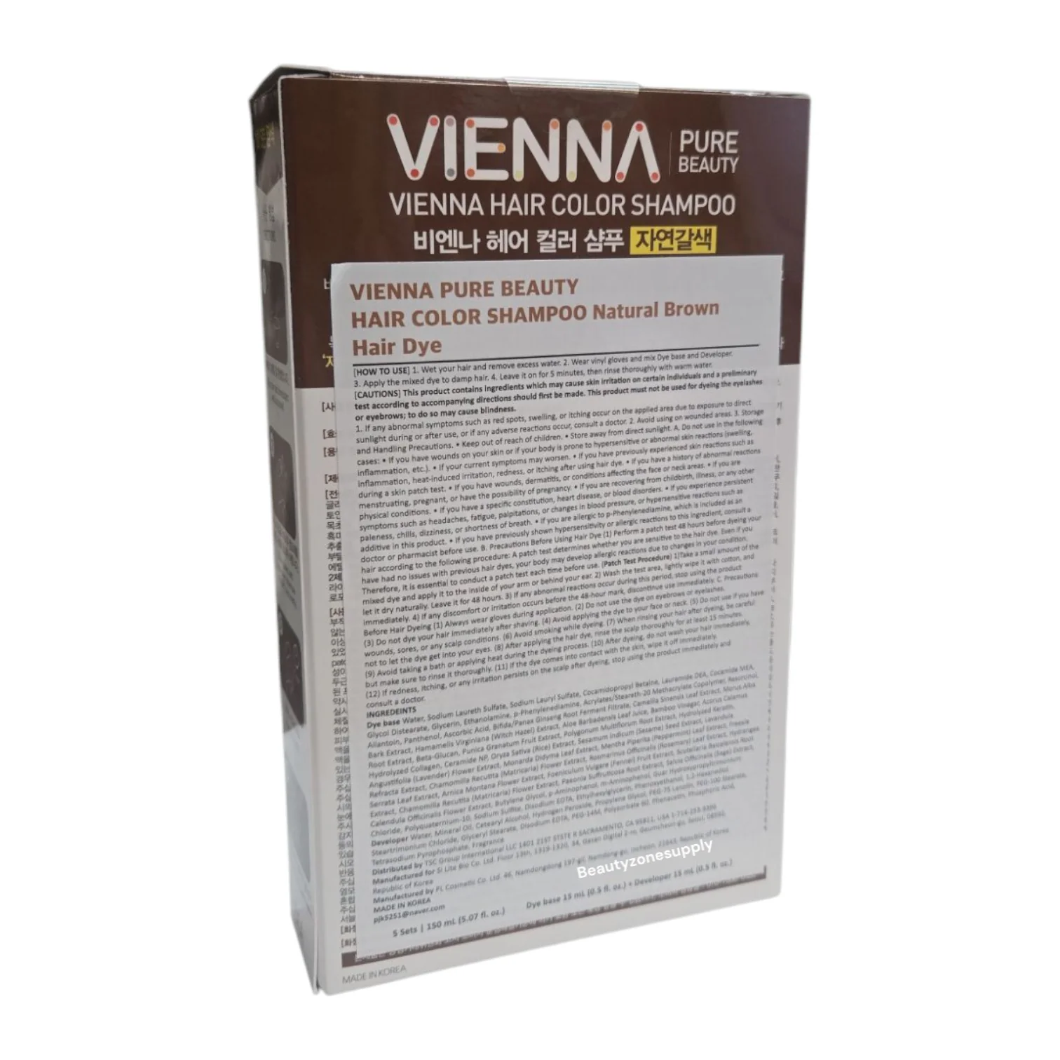 Vienna Pure Beauty Hair Dye Cover Gray Color Shampoo - Image 5