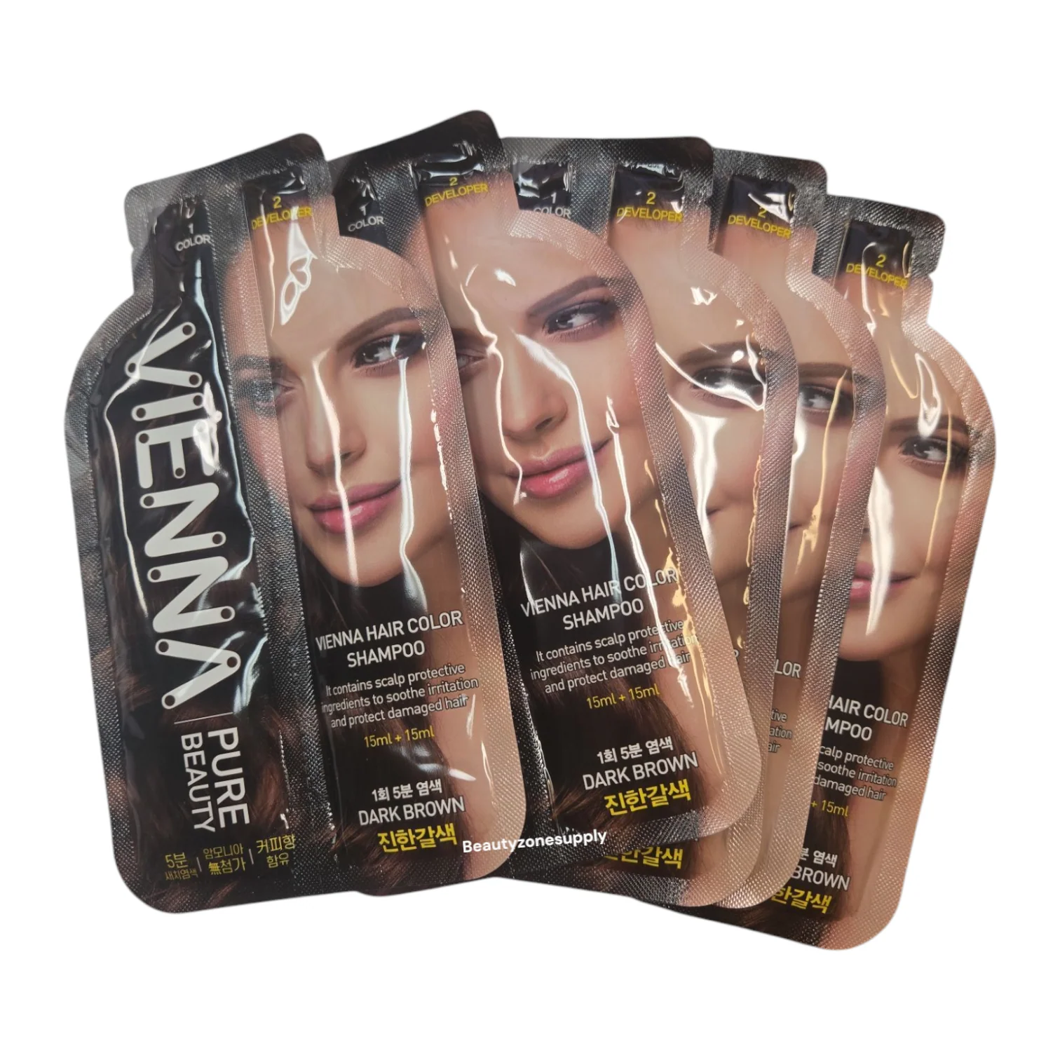 Vienna Pure Beauty Hair Dye Cover Gray Color Shampoo - Image 6